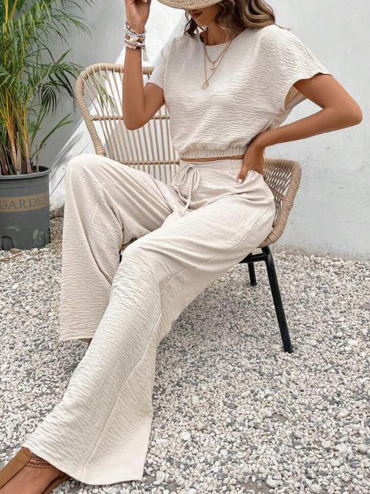 Women's Sleeveless Top Trousers Suit