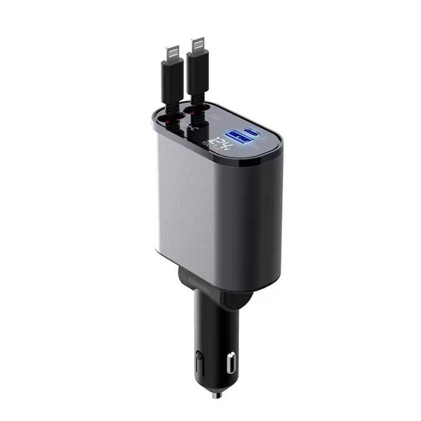 Metal Car Charger 100W USB Type C Adapter
