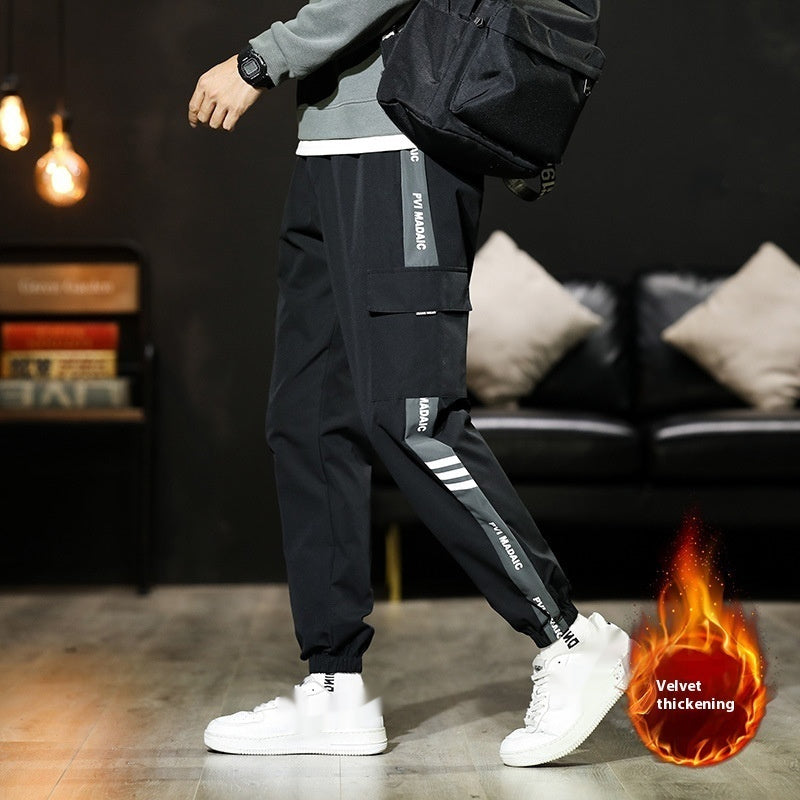 Men's Loose Plus Size Sports Overalls Pants
