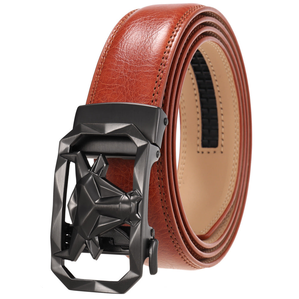 Fashion Men's Leather Belt Alloy Buckle