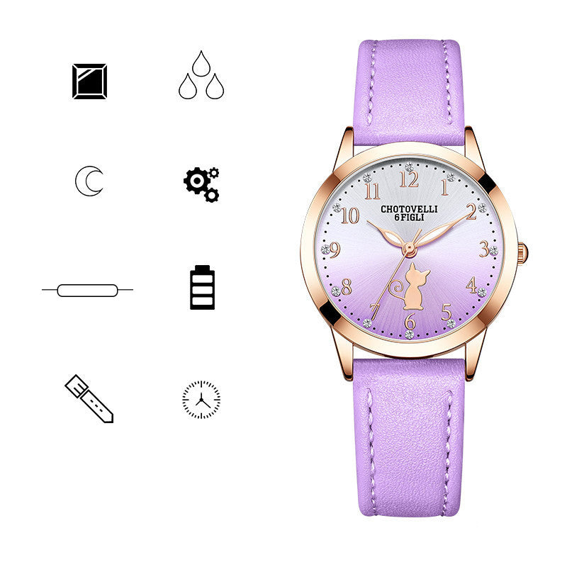 High School Student Cartoon Pointer Watch