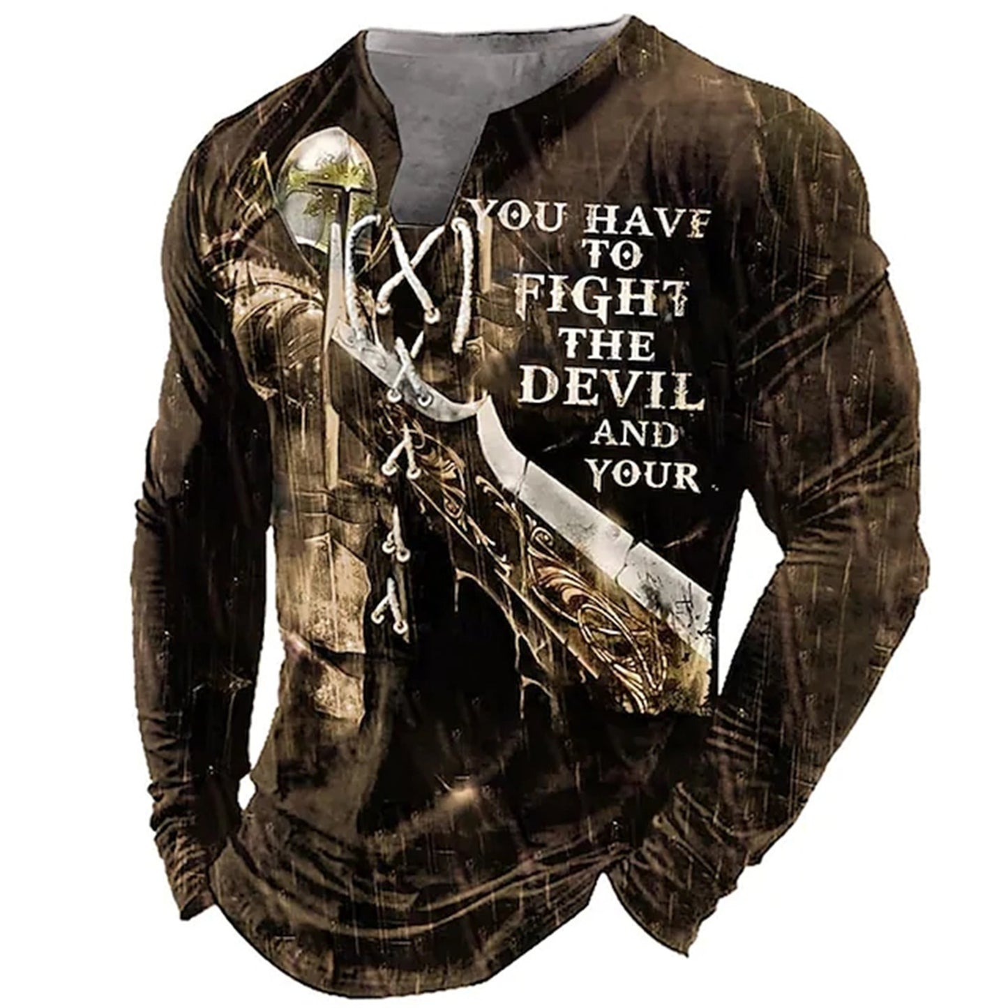 3D European American Sports Long Sleeve Shirt