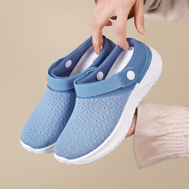 Breathable Mesh Stylish Semi-Slippers