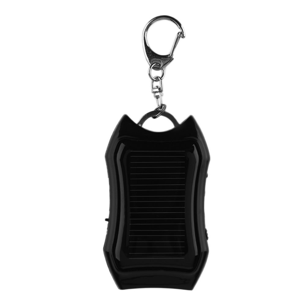 Solar Power Bank Keychain Flashlight