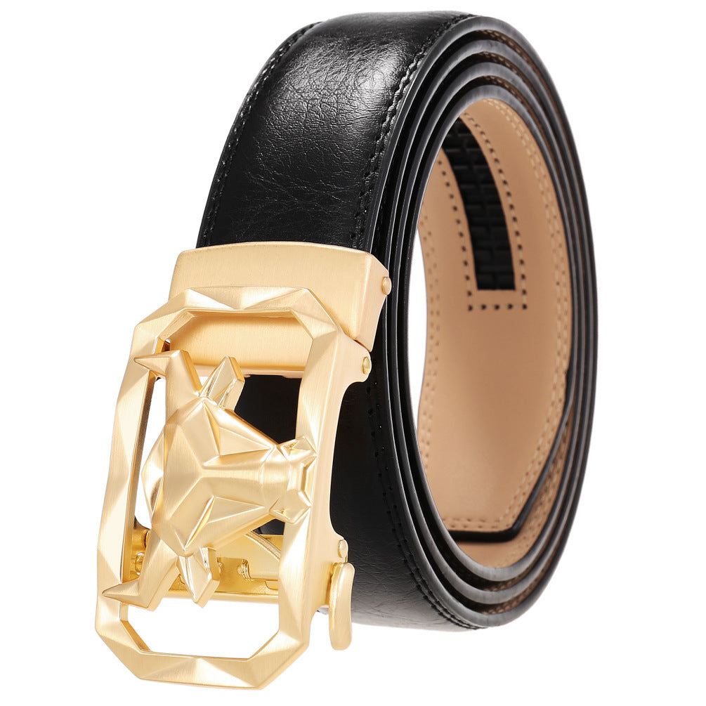 Fashion Men's Leather Belt Alloy Buckle
