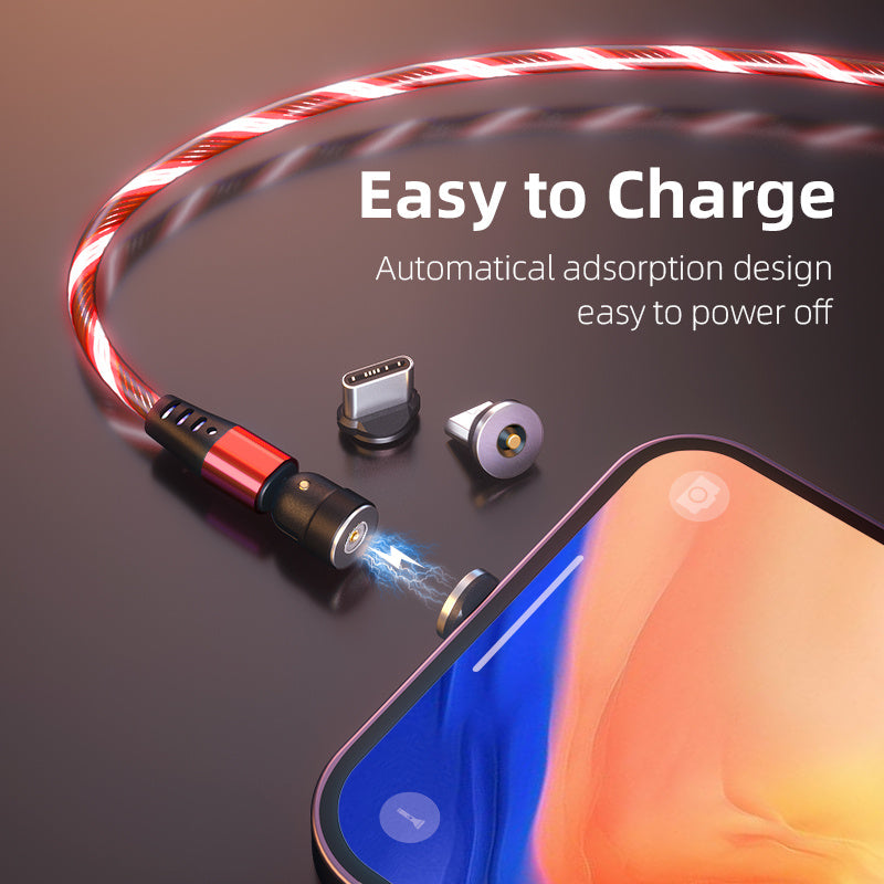 540 Rotate Magnetic 3A Charging Cable USB Type C