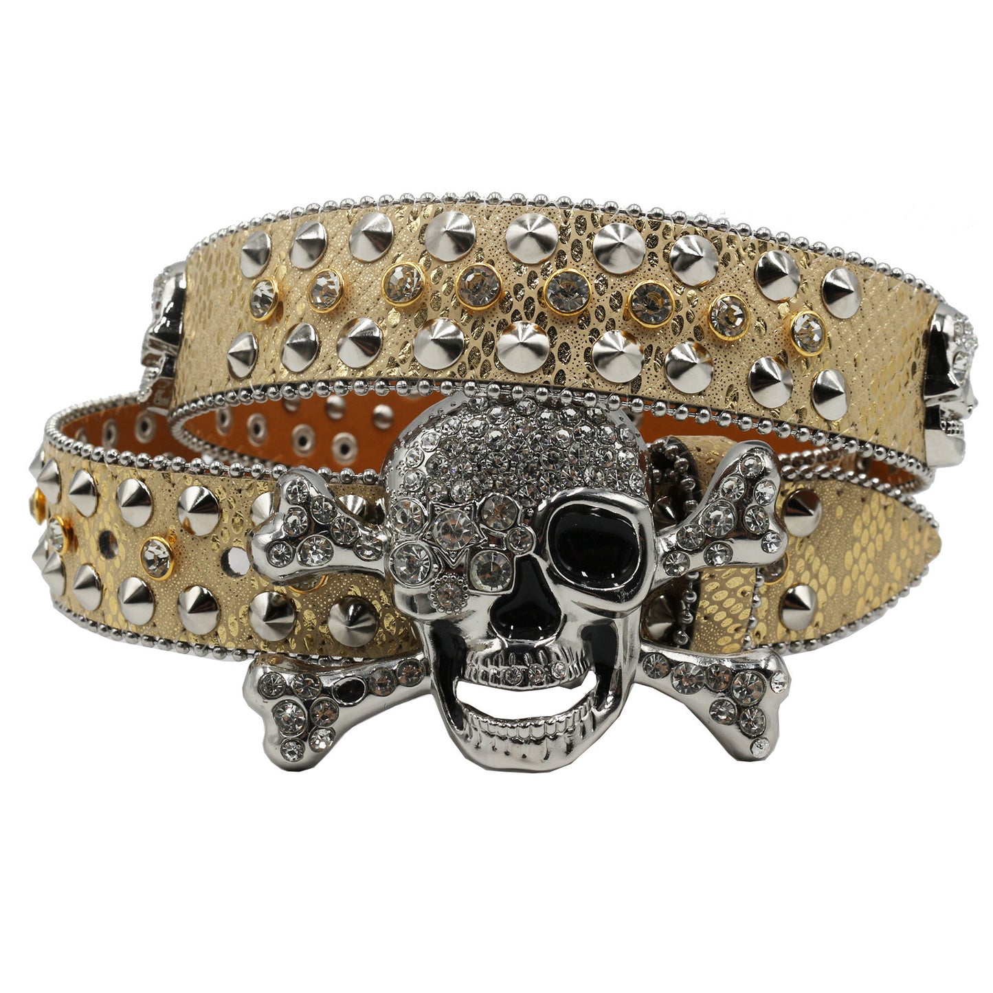 Women's Rhinestone Snake Pattern Belt