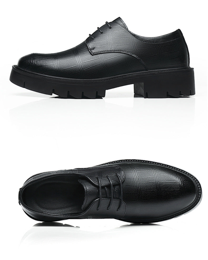 Men's Inner Height Increasing Business Casual Leather Shoes