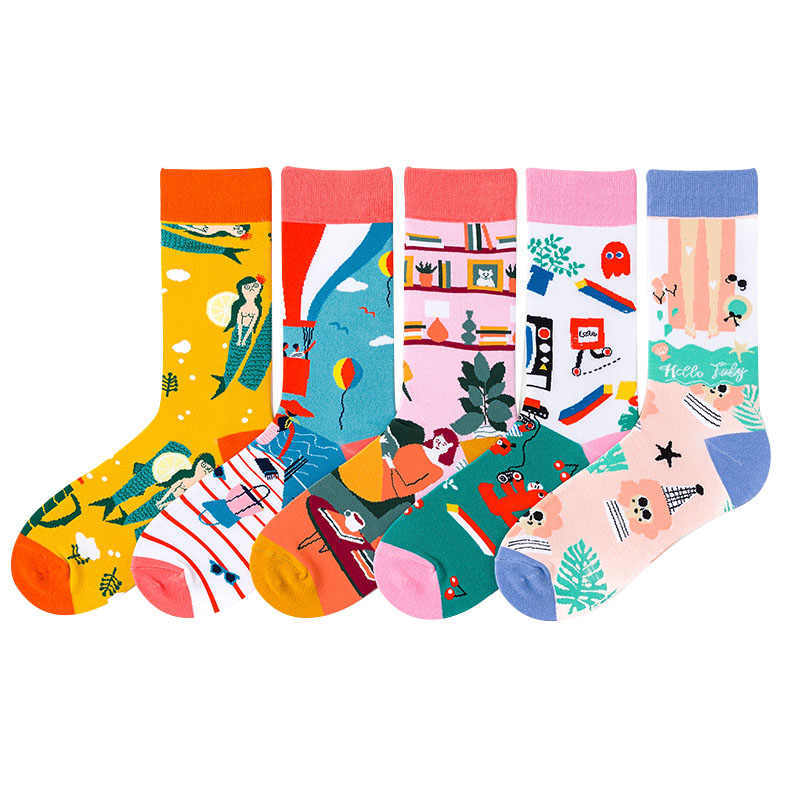 Pure Cotton Street Hip-hop Sports Long Socks