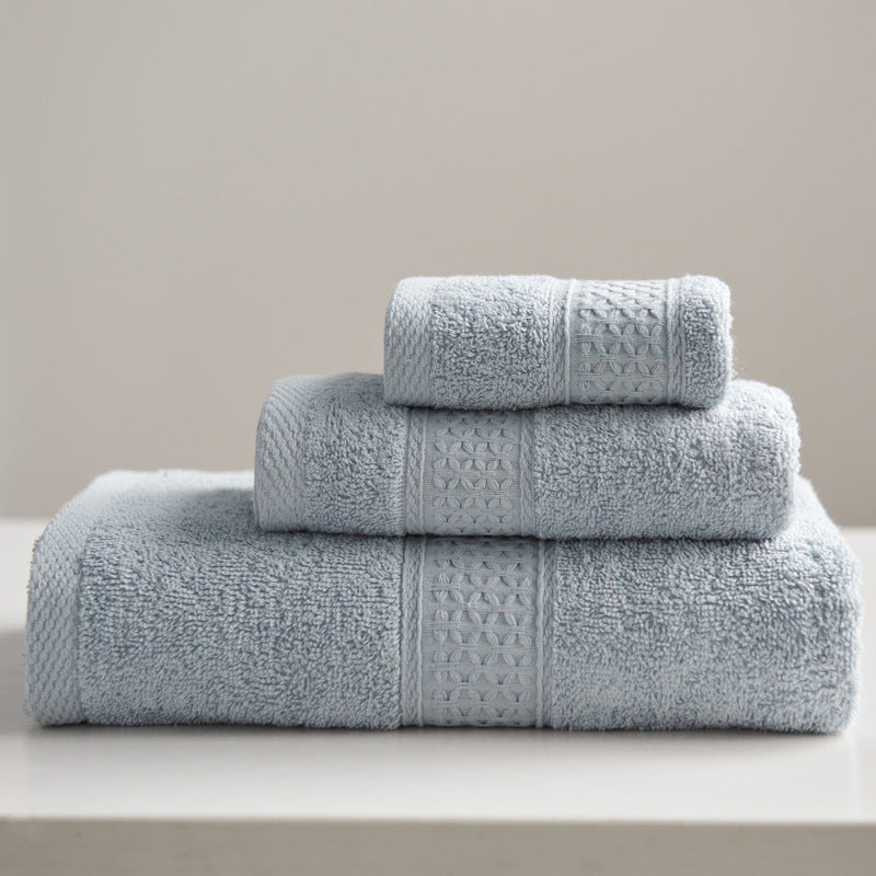 Minimalist Square Cotton Bath Towel Set