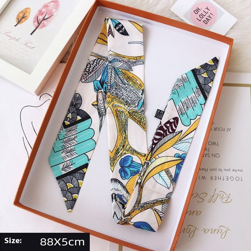 Thin Ribbon Bag Handle Decoration Scarf