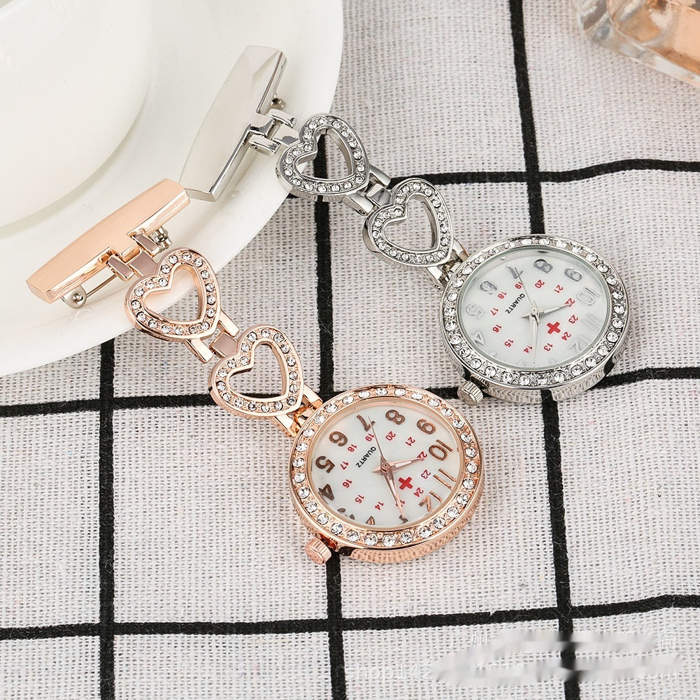 Diamond Nurse Pocket Watch