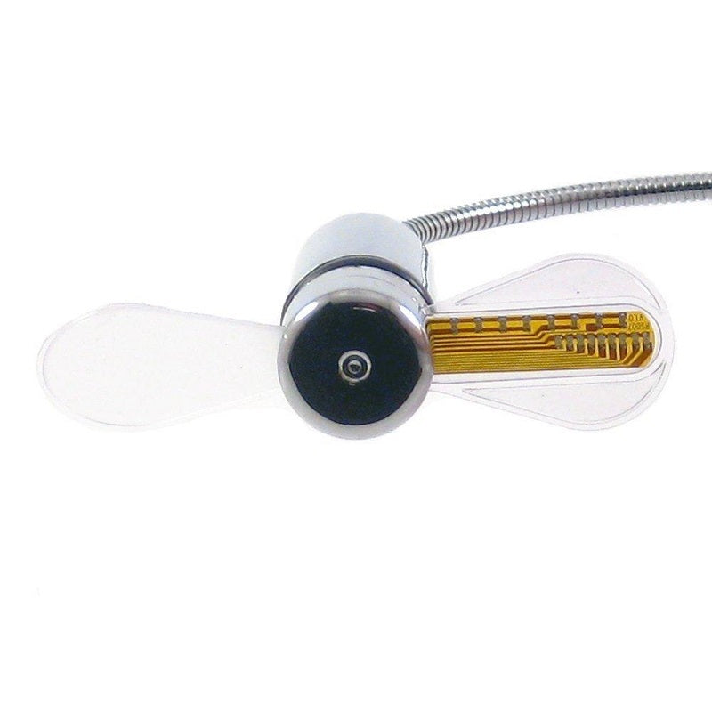 USB LED Mini Fan Clock Flexible Time Display Gadget