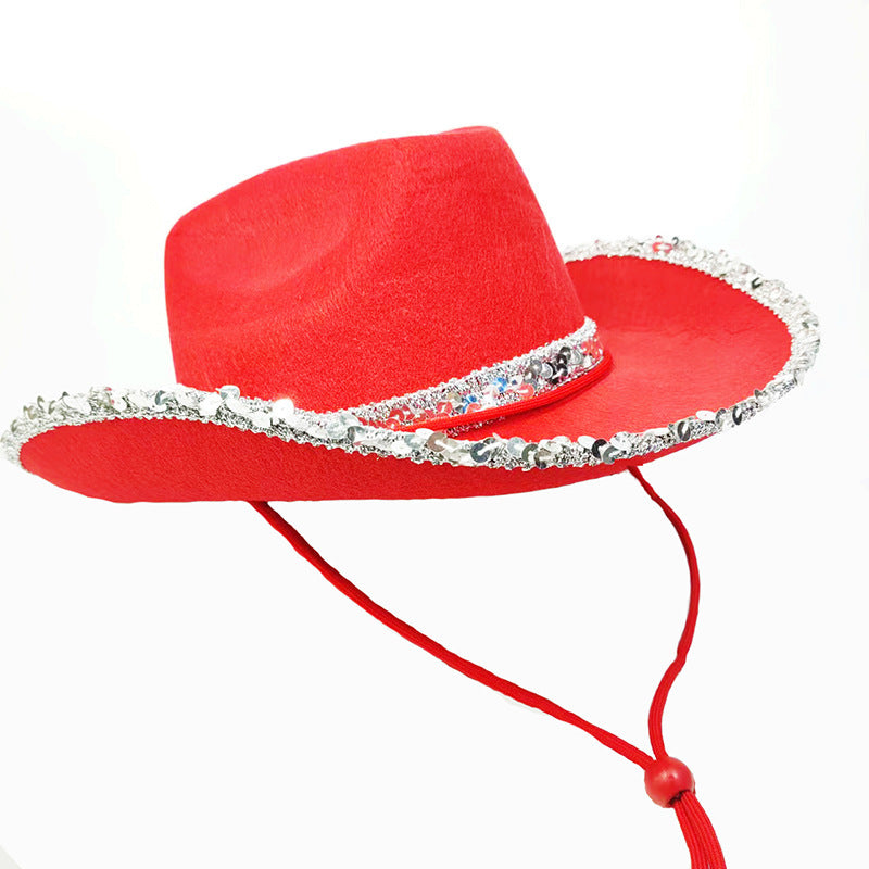 Amazon White Silver Edge West Cowboy Hat