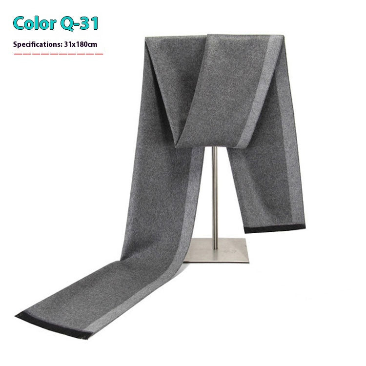 Men's Winter Warm Striped Business Scarf