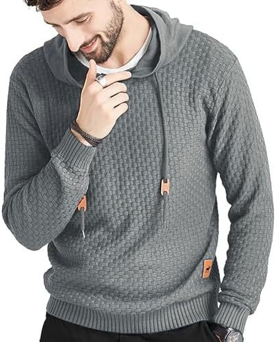 Men's Hooded Sweatshirt Long Sleeve Solid Color