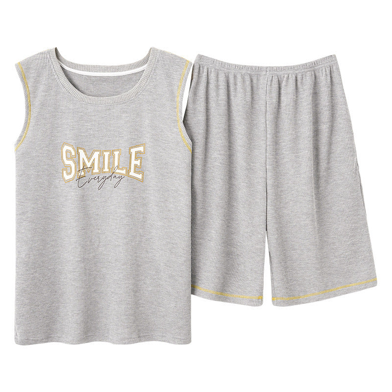 Men's Sleeveless Vest Summer Pure Cotton Pajamas