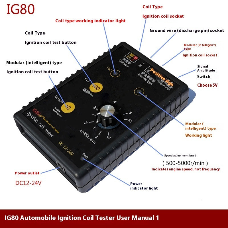 Automobile Ignition Coil Detector IG80 Gasoline Natural Gas