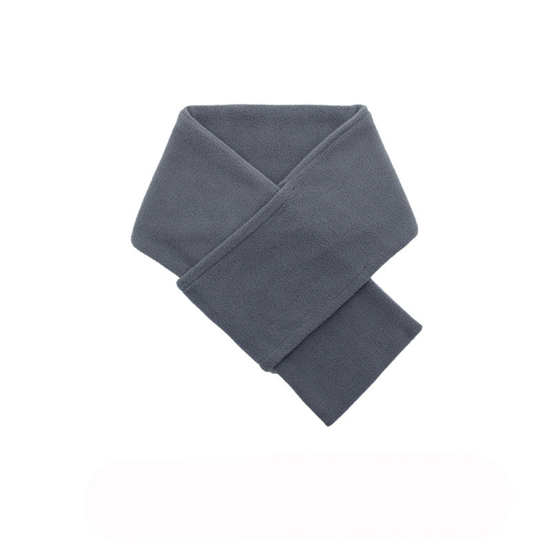 Men's Autumn Winter Solid Color Polar Fleece Scarf