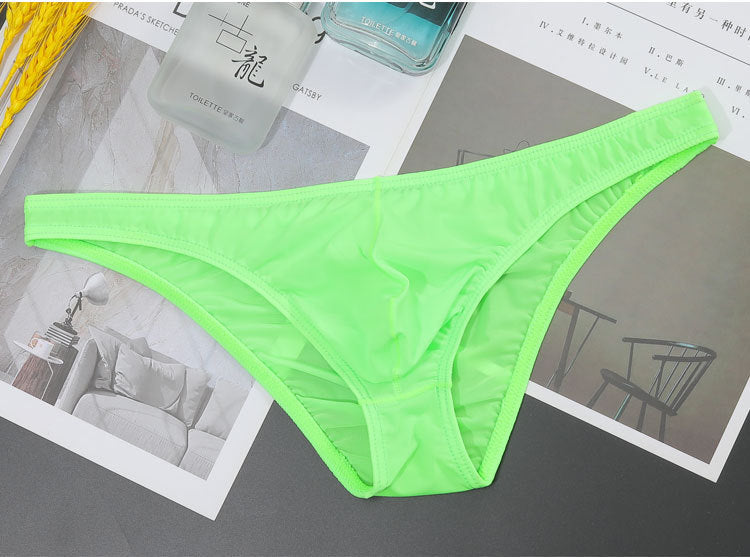 New Transparent Men's Ice Silk T-shaped Briefs