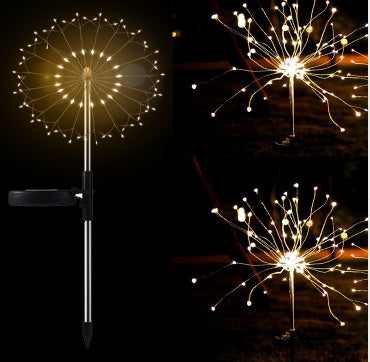 Solar Fireworks LED String Lights Decor