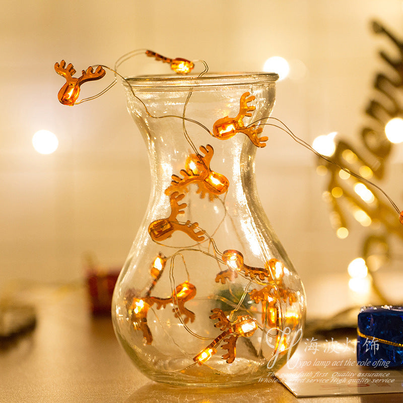 Christmas Bell Tree Elk Copper Wire Lamp