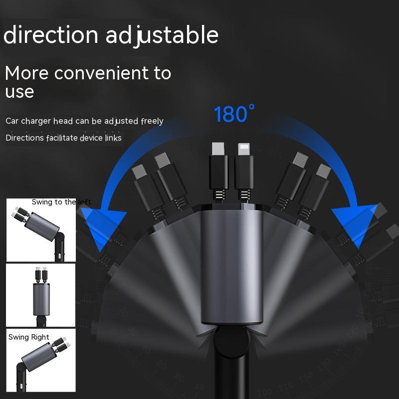 Metal Car Charger 100W USB Type C Adapter