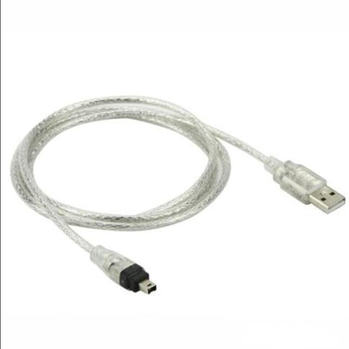 Transparent White USB AM to 4P Cable