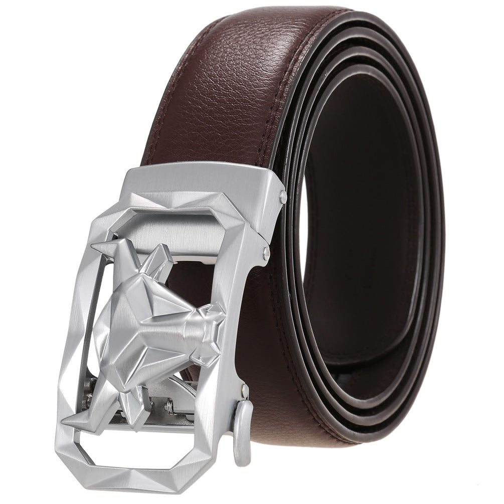 Fashion Men's Leather Belt Alloy Buckle