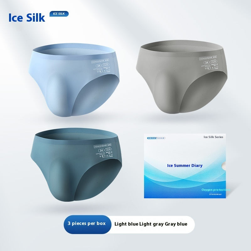 Ice Silk Men's Summer Seamless Briefs