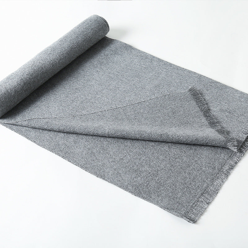 Simple Plaid Artificial Cashmere Warm Scarf