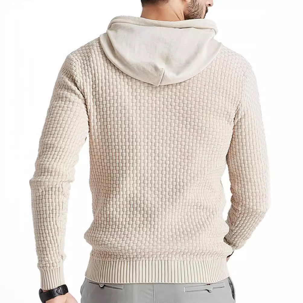 Men's Hooded Sweatshirt Long Sleeve Solid Color