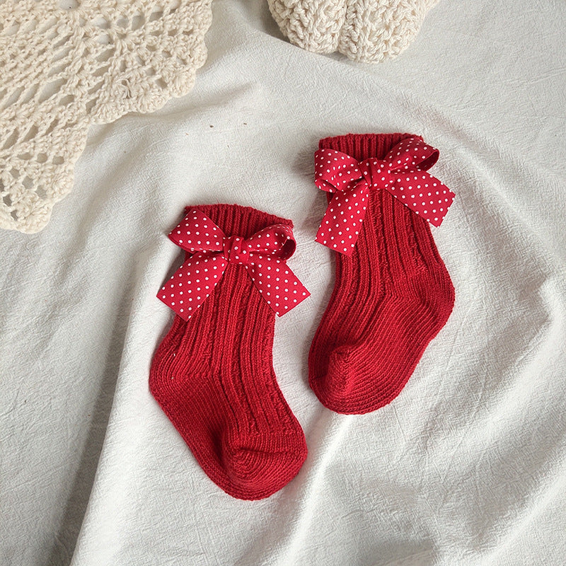 Autumn Winter Mid-calf Woolen Yarn Socks