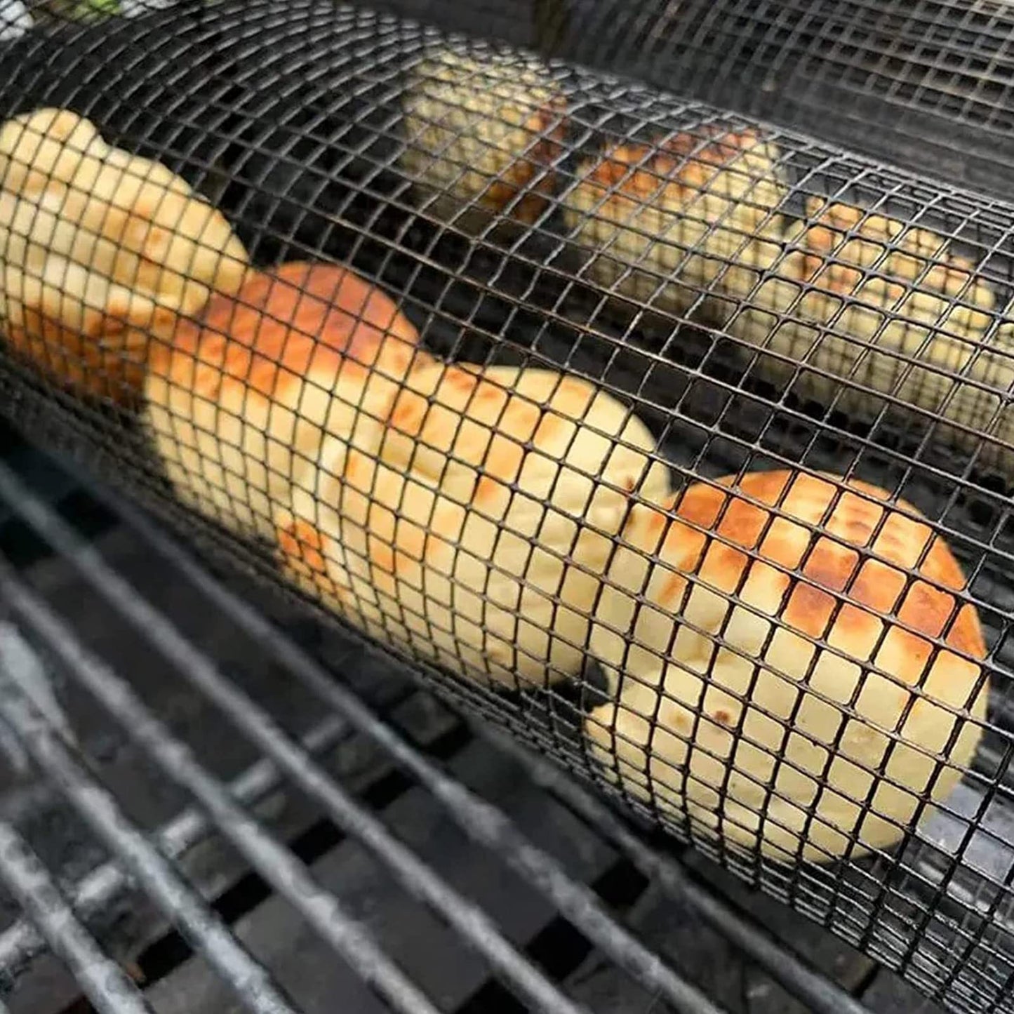 Portable Metal BBQ Grilling Basket for Outdoor Camping