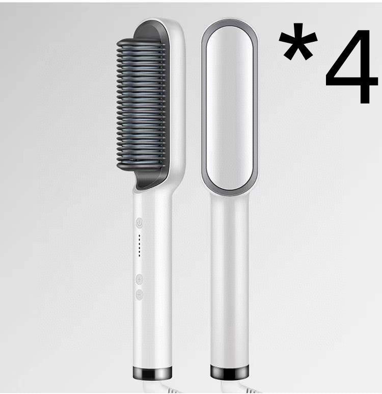 2 In 1 Hair Straightener Hot Comb Curling Brush