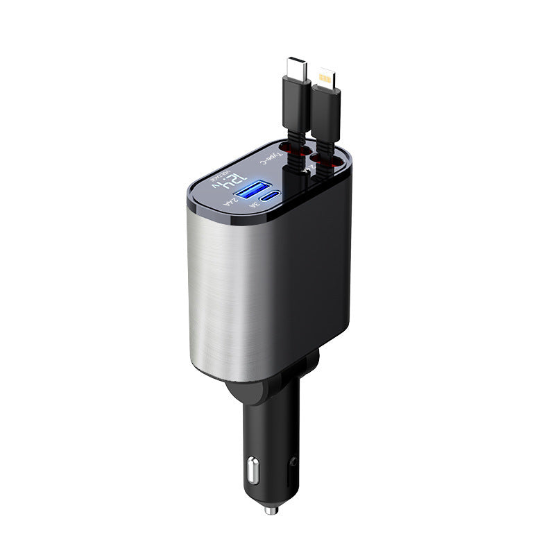 Metal Car Charger 100W USB Type C Adapter
