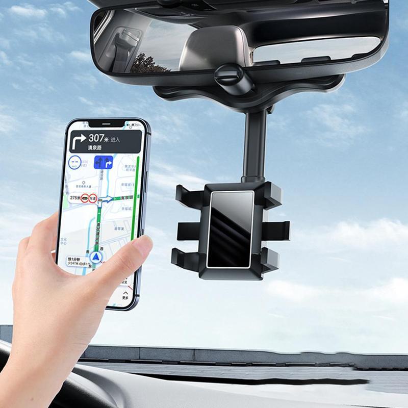 Rotatable Rearview Mirror Phone Holder for Car