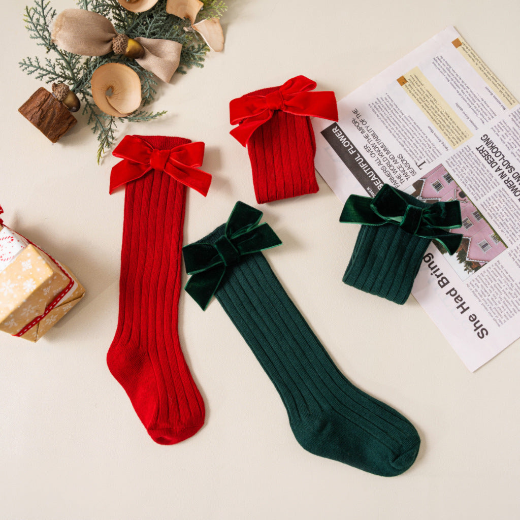 Baby Fashionable Bow Tube Socks Girl