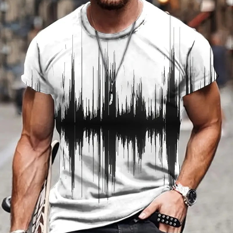 Landscape Digital Print Men's T-shirt