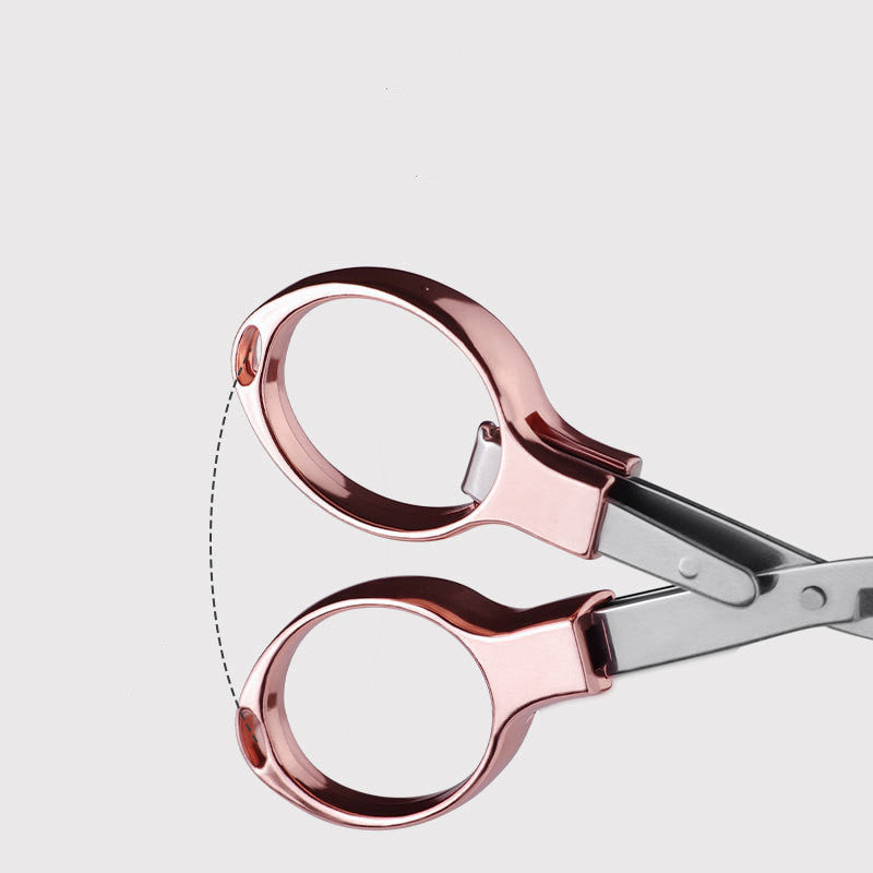 Mini Stainless Steel Folding Scissors Keychain - Fishing & Camping Tool