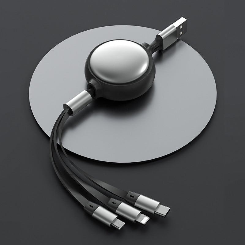 3 in 1 USB Cable Micro USB Type-C 2.4A Retractable