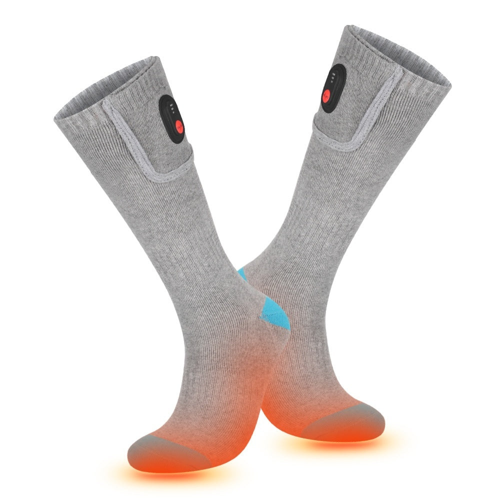 Electric Heating Pure Cotton Skiing Warm-keeping Socks