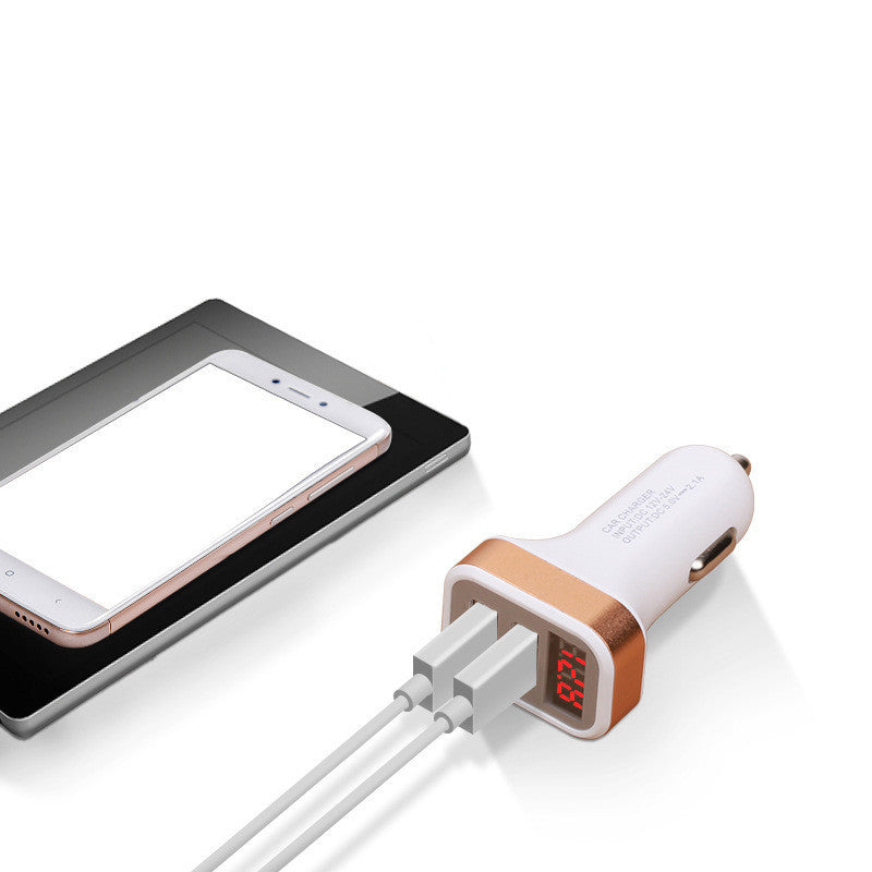 New Digital Display 2.1A Multi-function Car Charger