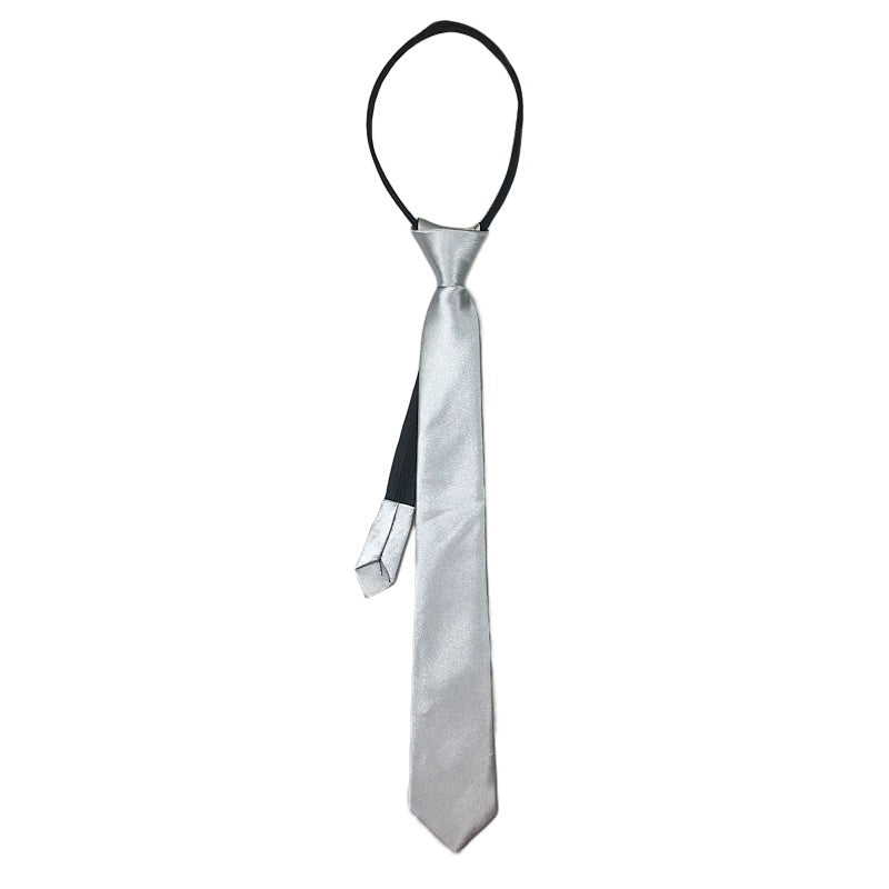 Men's Zipper Korean Style Pure Color Tie