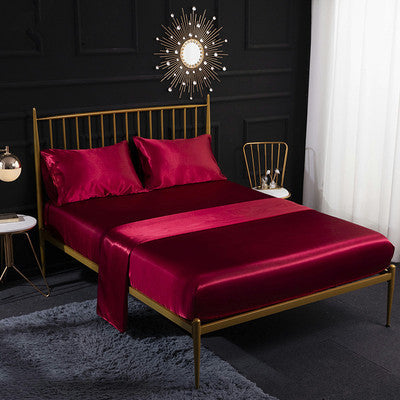 Satin Bedding Set 4 Pieces Queen King Size