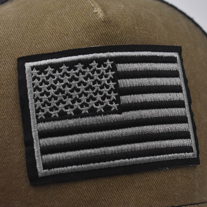 Men's Washed Distressed Embroidered Breathable Hat