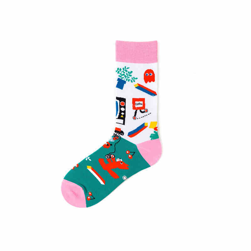 Pure Cotton Street Hip-hop Sports Long Socks