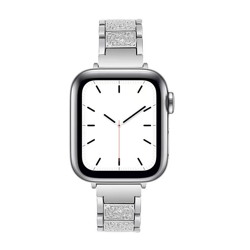 Alloy Strap Full Diamond Waist Watch