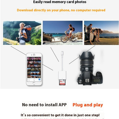 Mobile Phone Camera Card Reader Adapter OTG Data Cable