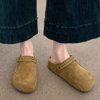 Thick Sole Half Slippers Women's Outer Wear 2025 New Autumn And Winter